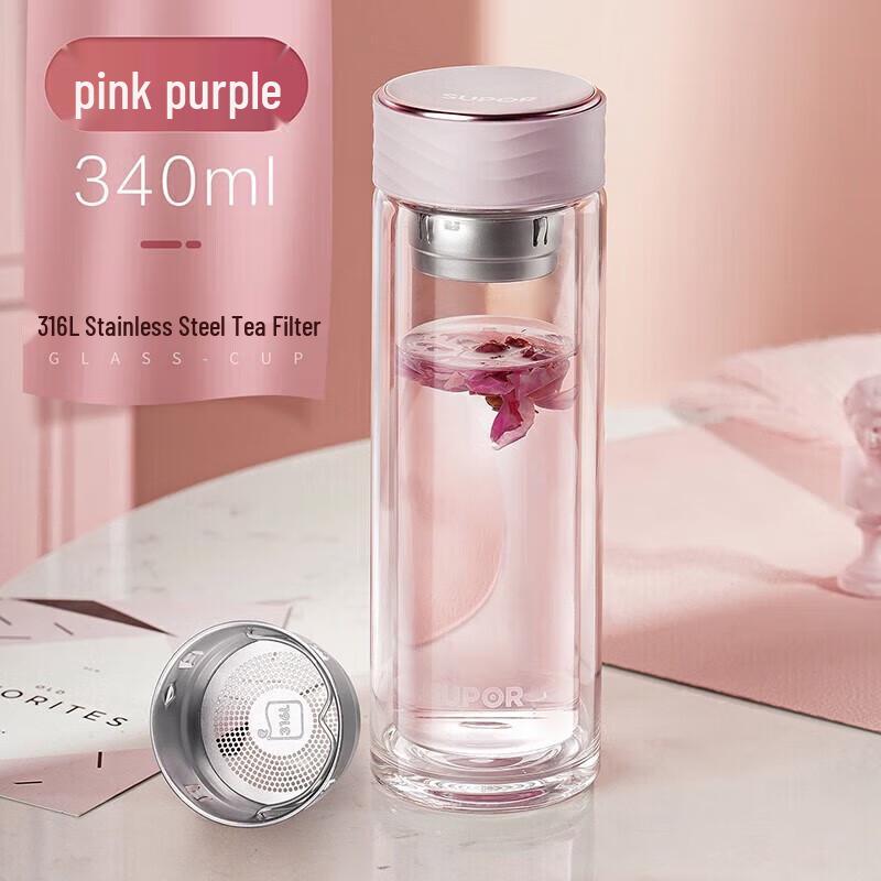 Supor Double-Layer Heat-Resistant Glass Tea Cup