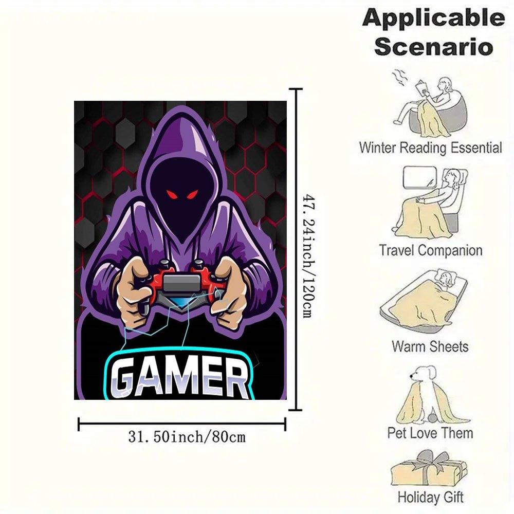 "Pro Gamer Hoodie: Lila Gaming-Sweatshirt für Gamer"Decke Flanell-Überwurfdecke für Sofa, Bett, Reisen, Camping, Büro, Couch, Stuhl, A