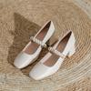 Xin Hongxin Shoe Factory Hepburn Women's Shoes High Heels Thick Heel Single Shoes Women's Square Head Baotou Retro Mary Jane Women's Shoes