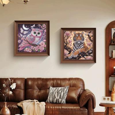 Rhinestone Painting Kits for Beginners 5D Animal DIY Rhinestone Art with Special Shaped