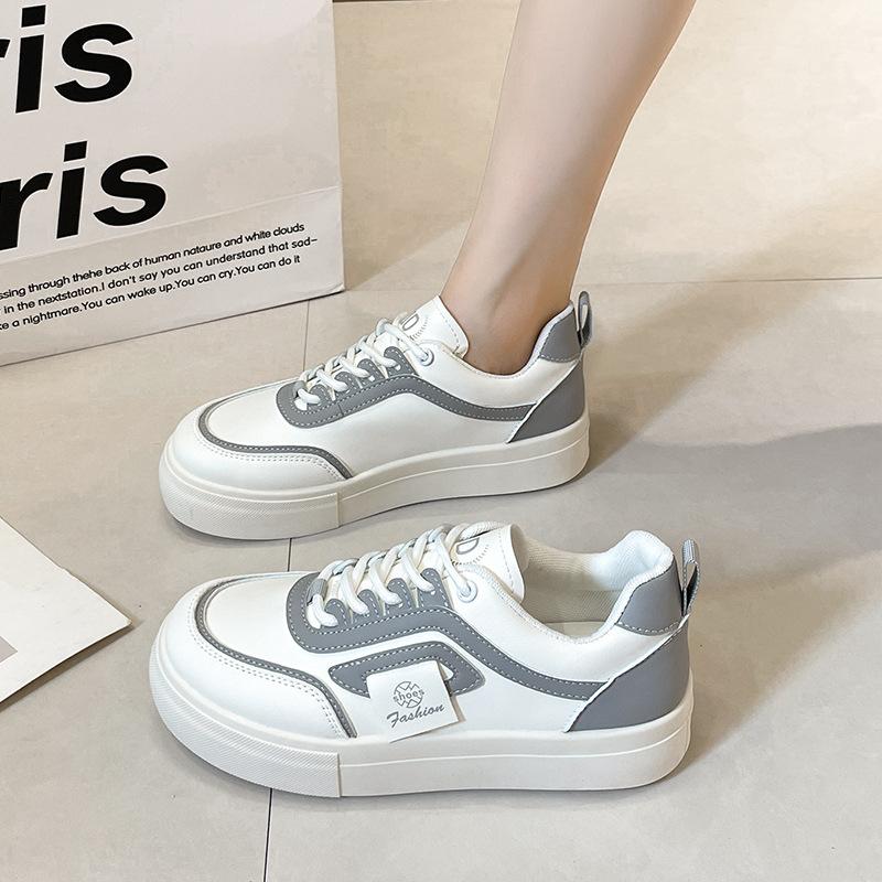 Little White Shoes Women's Versatile 2024 Spring New Student Board Shoes Soft Sole Non-slip Sports Casual Shoes Korean Version Flat Shoes
