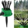 Garden Watering Sprinkler with Multiple Adjustable Spray Nozzles for Lawn and Plant Irrigation Outdoor Use with Spike Base for Stability