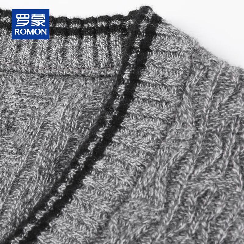 ROMON Men's 100% Pure Cashmere V-Neck Cardigan