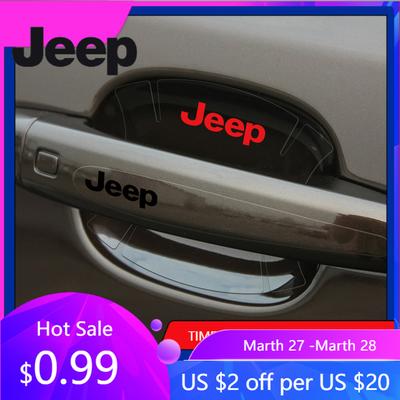 Voor Jeep Transparante Auto Styling Deurkom Handvat Krasbestendige Beschermer Stickers Voor Jeep Renegade Wrangler jk Compass Cherokee
