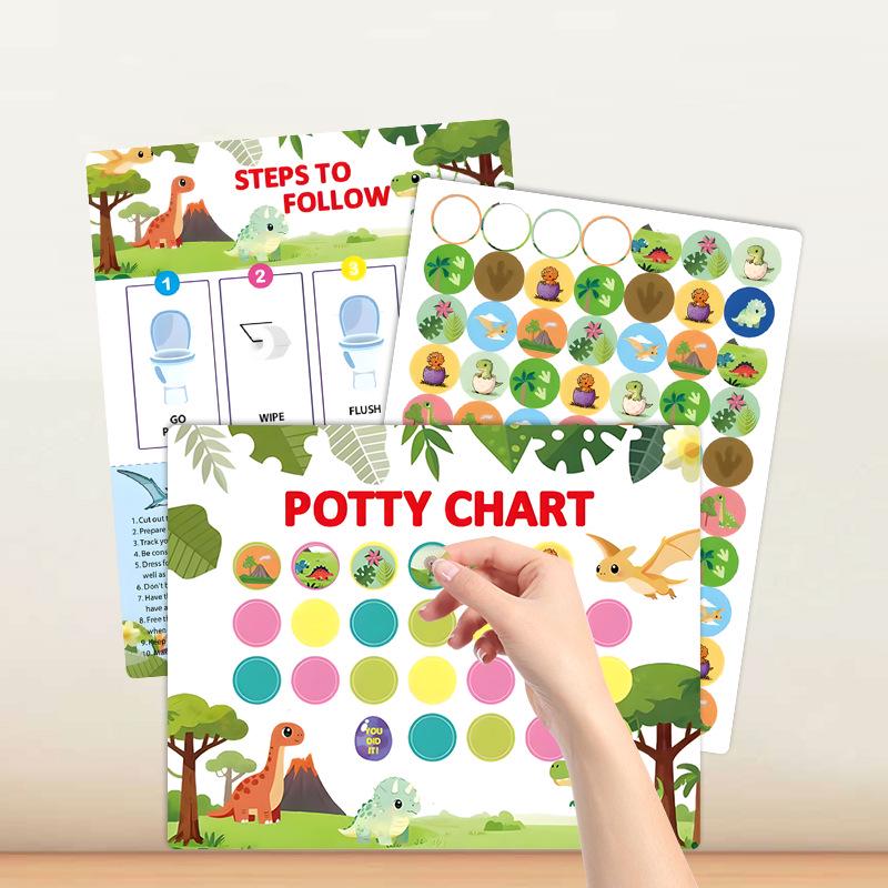 Kids Potty Training Sticker Chart: Develop Healthy Potty Habits for Boys & Girls