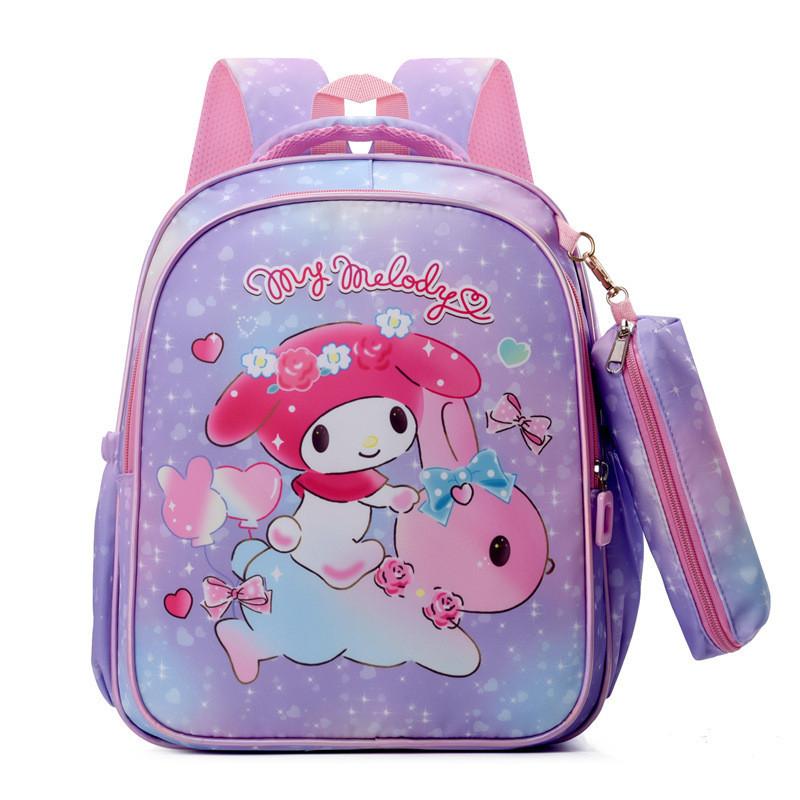 Adorable Cartoon Nylon Backpack For Kids School Outdoor Fun Cute Design