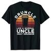 Druncle Funny Vintage Drunk Beer Drinking Uncle 100% Cotton T-shirts Men Casual Tshirt Loose Oversized Streetwear T Shirt