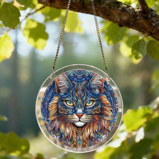 Acrylic Puzzle Suncatcher Decoration, Stained Glass Door Window Hanging Ornament, DIY Puzzle Crafts Pendant for Adults, Puzzle Enthusiasts