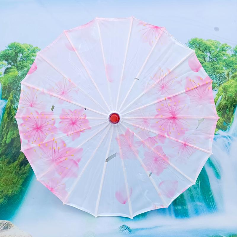 1Pc Japanese Style Colorful Cherry Blossom Vintage Stage Performance Props for Festival Accessories 56cm Umbrella Silk Cloth