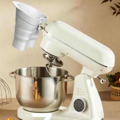 Yousheng Szilikon Liszt Tölcsér KitchenAid 5-Qt Keverőhöz Rugalmas Összecsukható Morzsamentes Öntő Tölcsér 30 fokos Szögben Döntött Kifolyóval Professzionális Eszköz