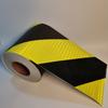 5cm/10cm/20cm*5M Twill Reflective Car Sticker Fluorescent Yellow-Black Waterproof Tape Reflector Hazard Warning Safety Sheeting