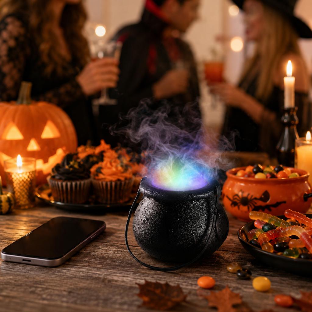 Halloween Witch Jar LED Light with Color Changing Effect for Party Decor