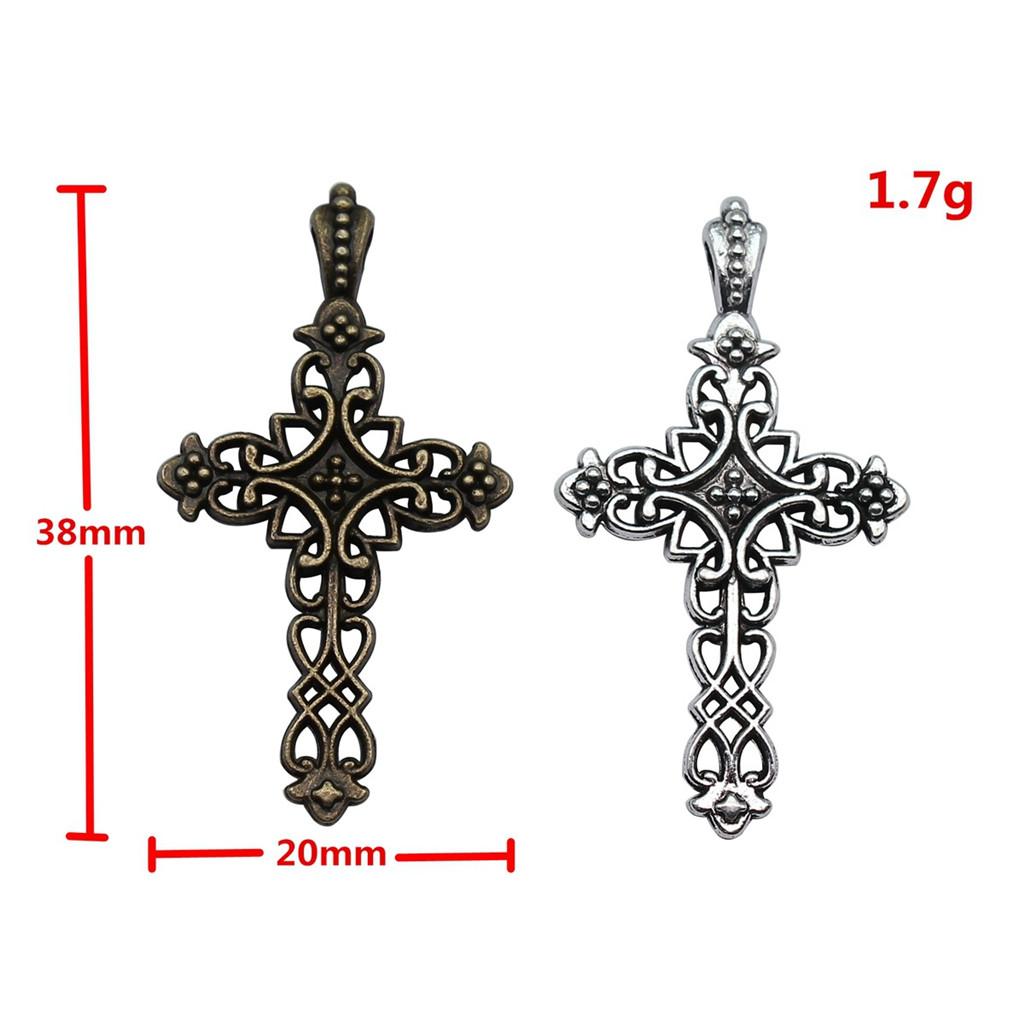 Vintage Cross Charms Multi Color Alloy Pendants For Religious Christian Jewelry