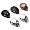 8x5.5cm Silver 3D 3M Skull Metal Auto Motorcycle Sticker Car Styling Emblem Badge For Ford Chevrolet Honda Hyundai Kia Focus VW