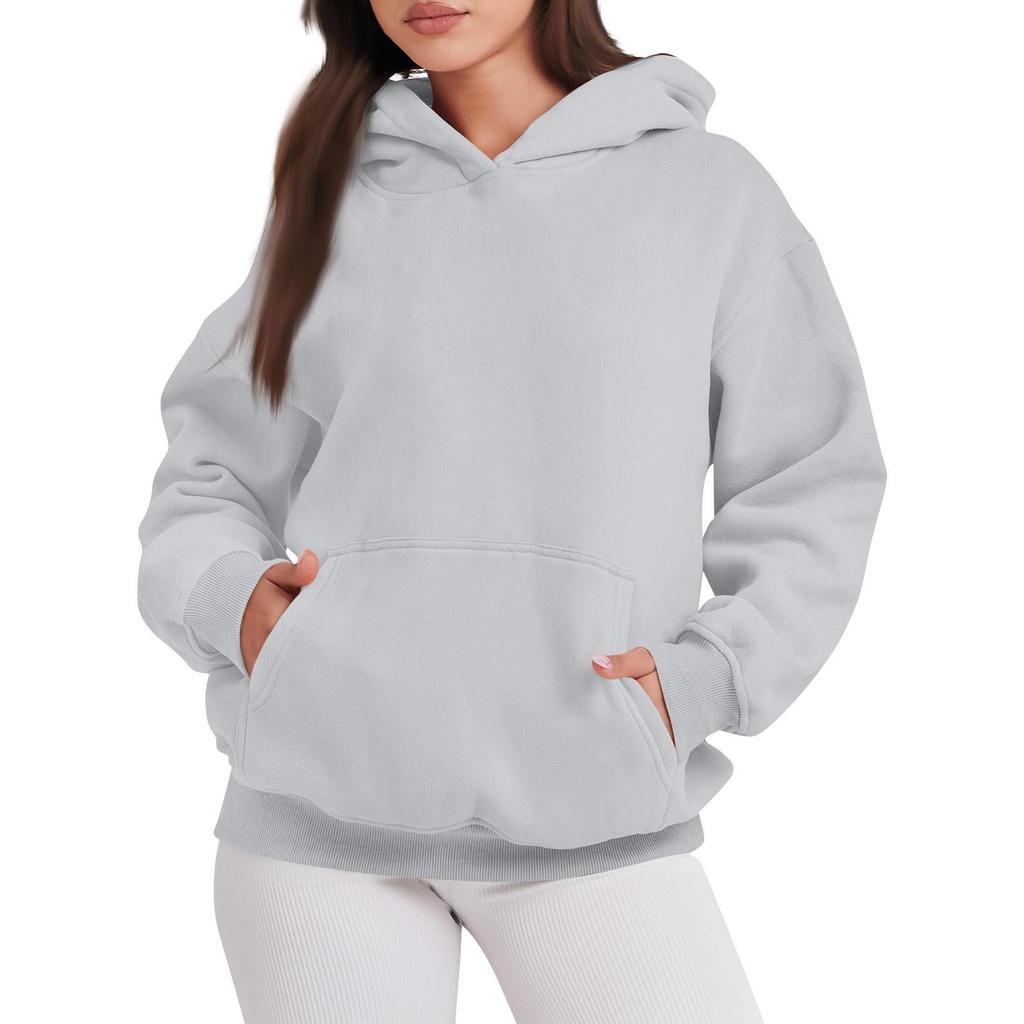 Damen Oversized Sweatshirts Pullover Hoodies Fleece Pullover Langarm Mit Taschen Winter Herbst Outfits