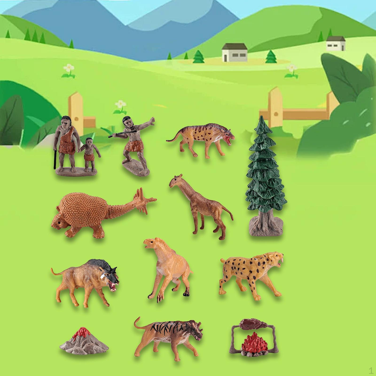 

12 шт. мини доисторические модели животных древние фигурки примитивные мужские игрушки Style A