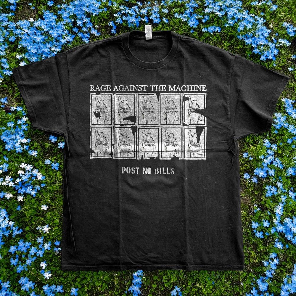 

Rage Against The Machine Post No Bill Black Vintage Style Unisex TShirt Size S Unisex T-Shirt S