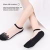 5 Pairs of Cool Clear Crystal Glass Stockings Short Tube Socks Women's Summer Invisible Socks