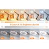 Long Swing Arms 5X/10X Magnifying Glass Lamp with 5 Color Adjust LED Lights Reading Table Lamp for Welding Repair Close Work
