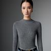Women's Slim Fit Cashmere High Neck Knit Pullover - Warm Seamless Base Layer Sweater for Autumn and Winter