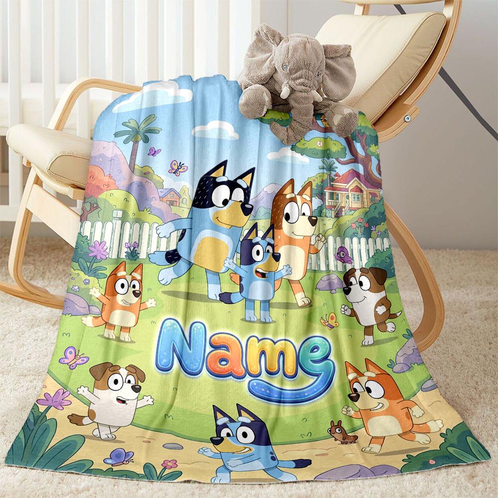 Pizza Party Pals Customize Your Name Blanket Multi-purpose Customizable Blanket Warmthful Decor Versatile for Seaside Home Decor Nap Bed