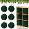 6pcs 5cm Velvet Christmas Tree Ornaments Plush Flocked Hanging Balls for Holiday Decor, Christmas Decoration Xmas Clearance