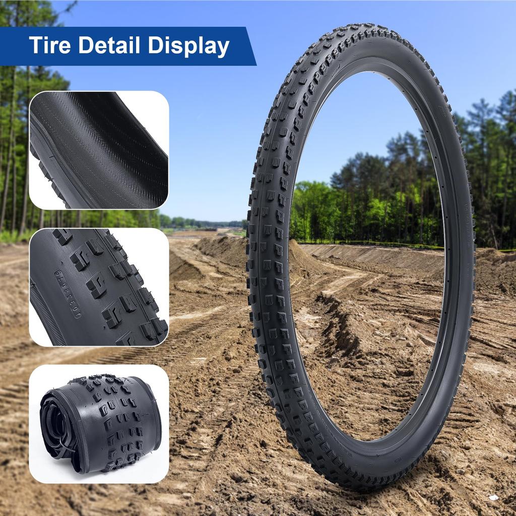 FengCan 27.5x2.10 Tire, 27.5x2.10 54-584 Bicycle Tire, Suitable for 27.5-inch Mountain Bikes and Cross Bikes, 2.10-inch Section Width (BQ039)