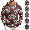 Men's Casual Loose Fit Printed Hoodie with Pocket and