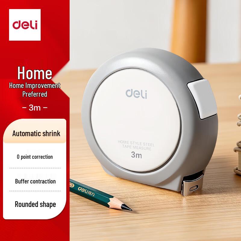Deli Self-Locking Steel Tape Measure 3m