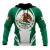 Sweat à capuche imprimé drapeau national du Mexique pour homme Mode Motif aigle 3D Nouveauté Sweats Hip Hop Harajuku Pulls Oversize