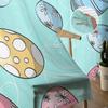 Easter Egg Blue Background Tulle Curtains For Living Room Bedroom Voile Sheer Curtain Window Home Decor Drapes