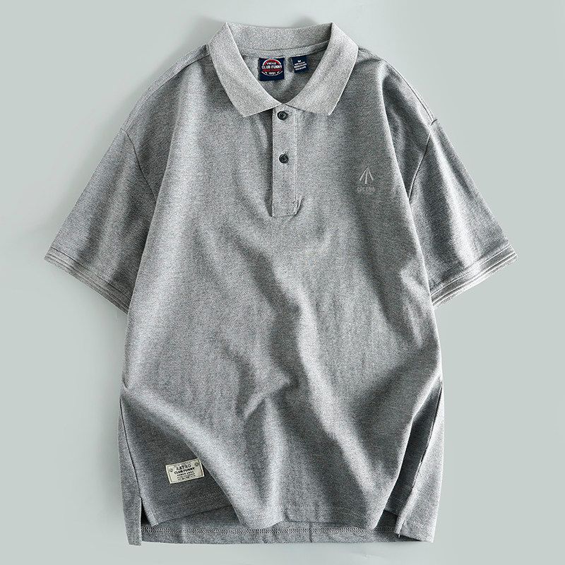 Men's Short-Sleeved Polo Shirt Men's Fashion Brand Trend Export Export Tail Single Cut Label Men's Summer Big Brand Withdraw from Cupboard T-shirt Top
