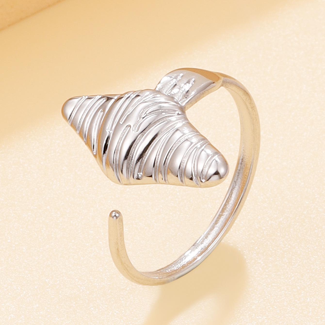 18K Gold Stainless Steel Seashell & Animal Ring, Ocean Resort Style, Adjustable.