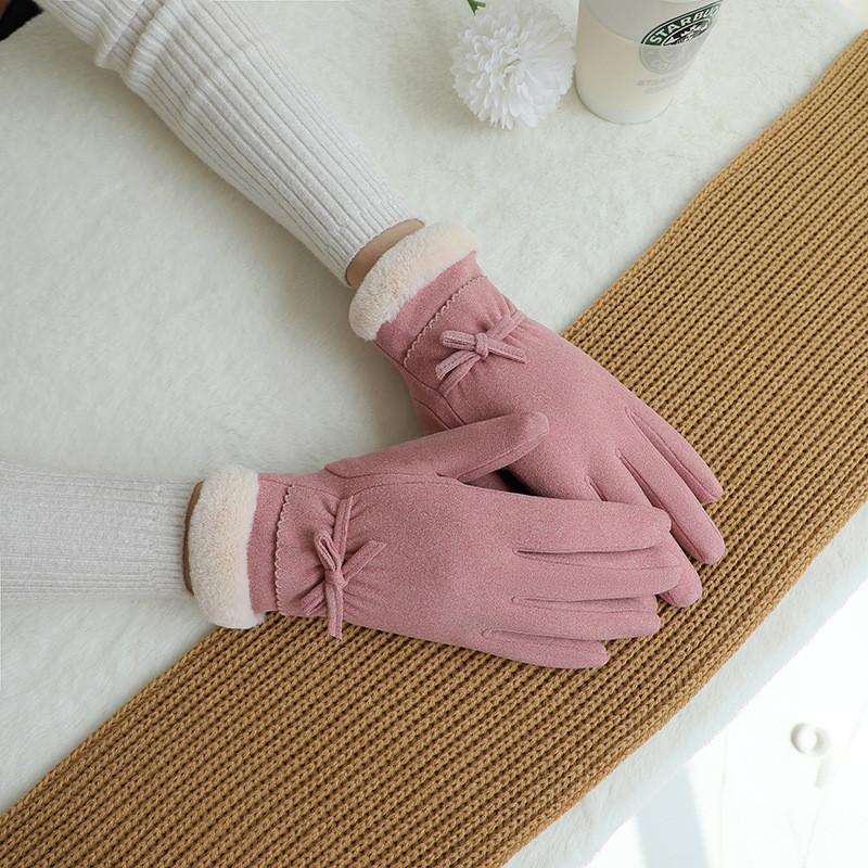 

Winter Warm Gloves For Women With Touchscreen Function And Windproof Fabric розовый