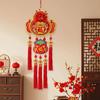 Chinese New Year Hanging Decorations 100x33cm Bedroom Housewarming Farmhouse Celebration Holiday with Tassels Fu Characters