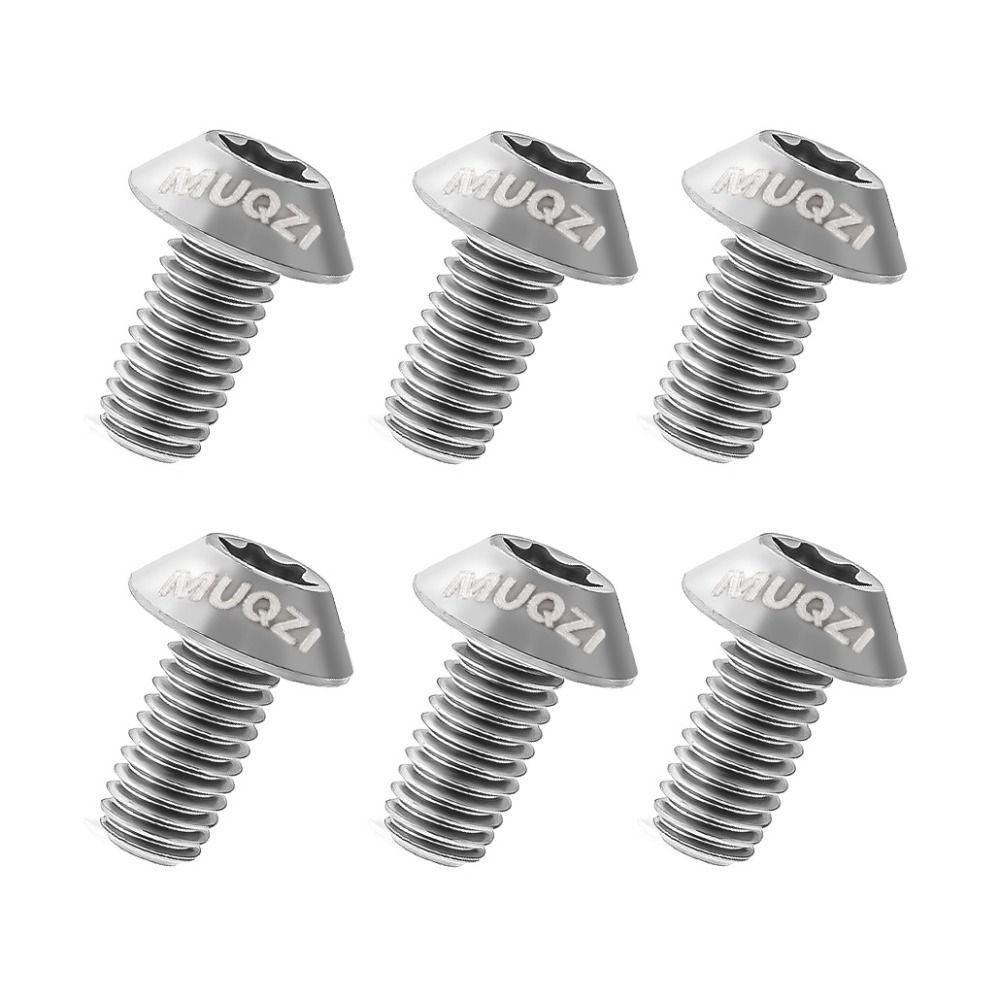 6pcs M5 X 10mm Bike Disc Brake Rotor Bolts Disc Brake Rotor Fixing Bolts Mountain Road Bike