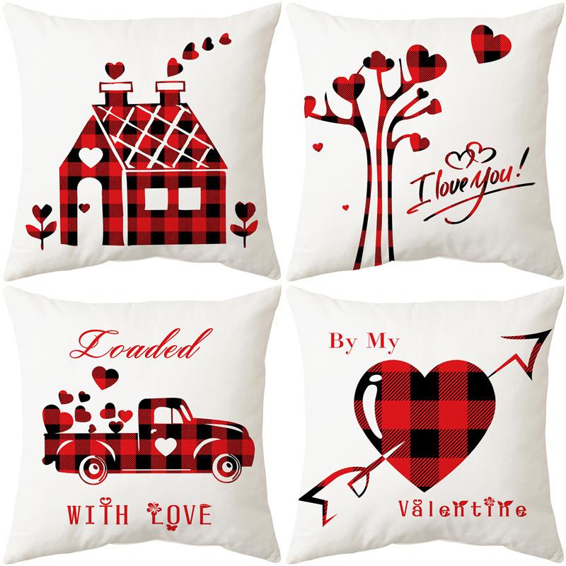 New Valentine's Day Pillow Cover Love Holiday Gift Pillow Home Cushion Cushion Cover