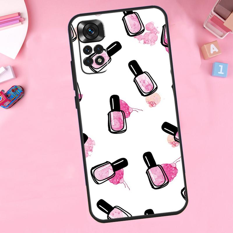 Nail Polish Bottles Collection For Xiaomi Redmi Note 13 14 9 10 11 12 15 Pro Plus Phone Case For Redmi 15 C 14C 10C 12C 13C