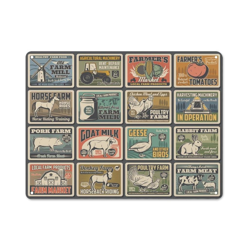 One Pack Horizontal Vintage Metal Tin Wall Art 2030cm 3040cm Retro Style Decorative Sign For Home Bar Garage Cafe Kitchen Display