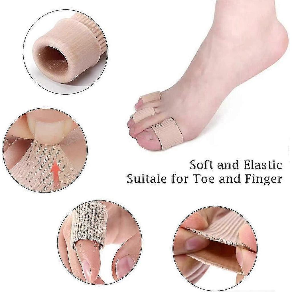 Pack Of 2 Cuttable Silicone Toe Protection Toe Cushion Tube Bandage Soft Gel