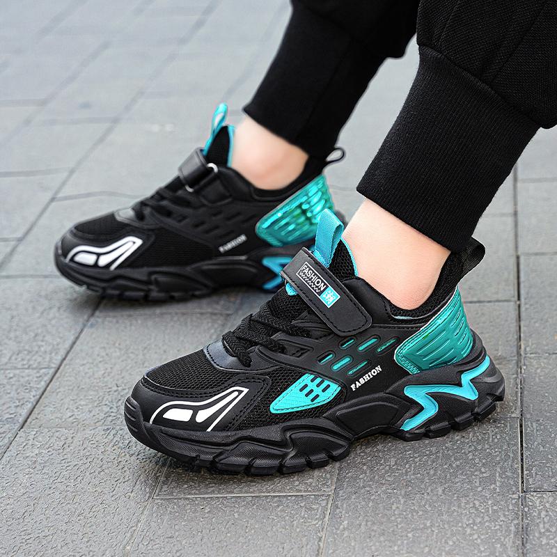 New Leather Kids Running Shoes Fashion youngsters teens Casual Walking student fashion Sneakers Breathable Soft Children Sport40