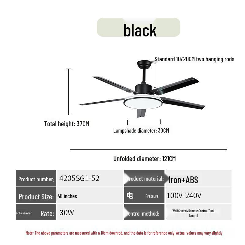 Integrated LED Ceiling Fan with Remote Control for Living Room, Classroom, or Study