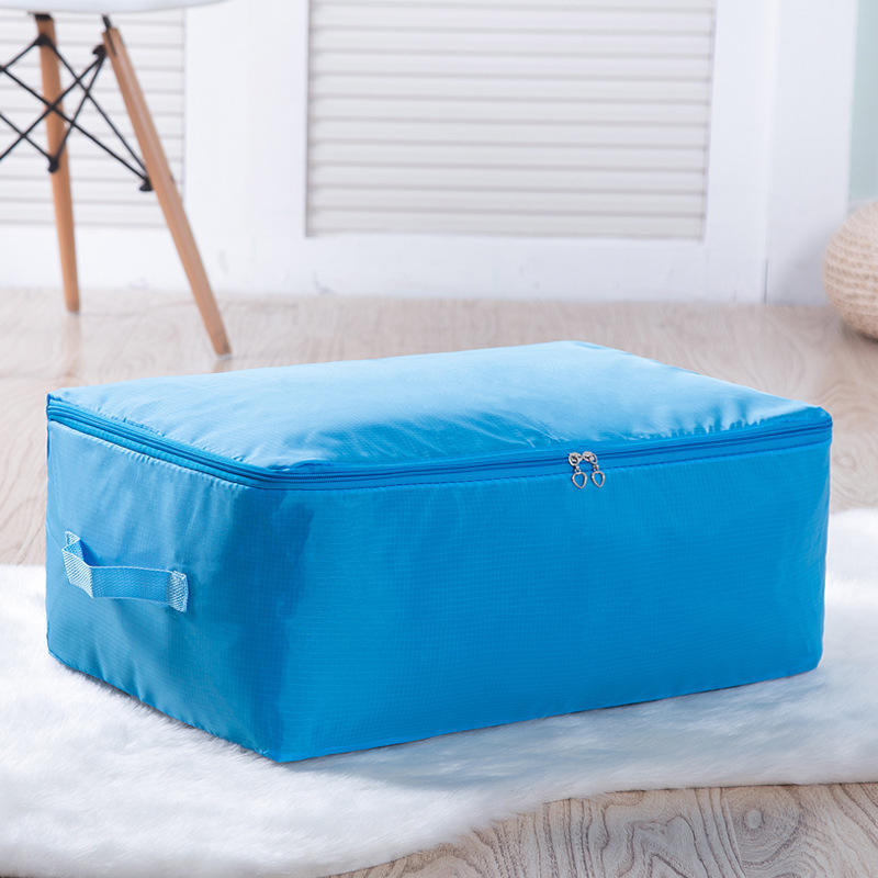 Plain Color Oxford Fabric Clothes Storage Bag Foldable Quilt Dust-Proof Storage Bag Wardrobe Tidy Organizer Home Storage Supplie