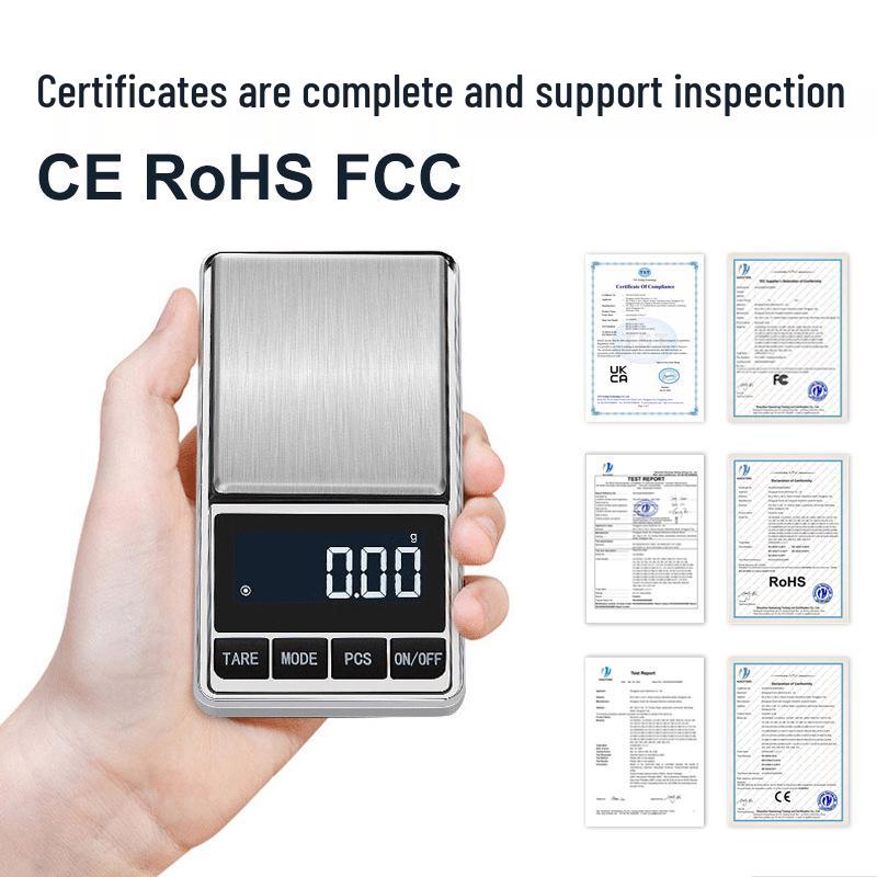 

Мини Портативные 0.01г Карманные Ювелирные Весы - Точные Электронные Пальмовые Граммовые Весы 500g max weight, 0.1g accuracy