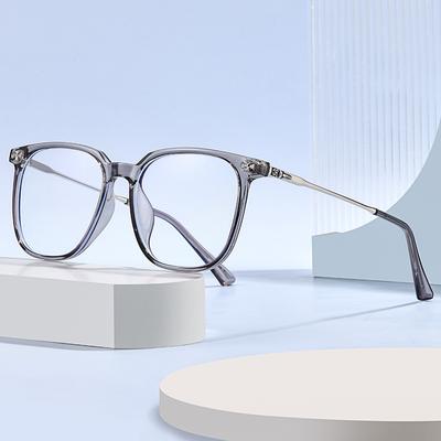 Cool Gray Anti-Blue Glasses Men'S And Women'S Ultra-Light Plain Glasses Trendy Glasses Frame Can Be Equipped With Myopia