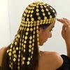 Metal Hair Accessory Retro Coin Tassel Design Headgear Retro Court Style Exaggerated Multi-Layered Golden Headpiece