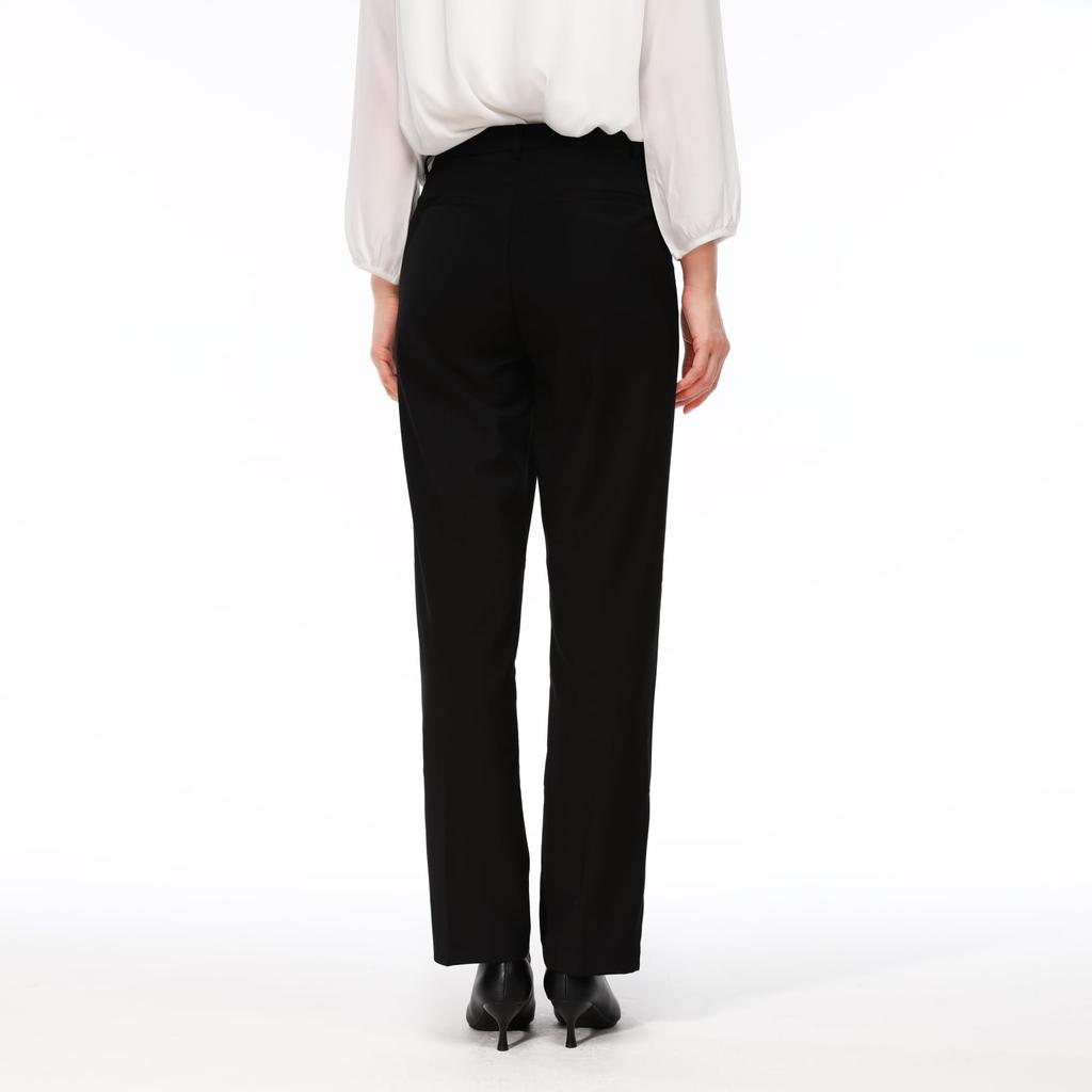 Long Tapered Straight Cropped Perfect for and Office Plus Sizes Single Commuting [ByFshow] Women's Pants, Black, Leg, Length, Work, Suits, Wear,