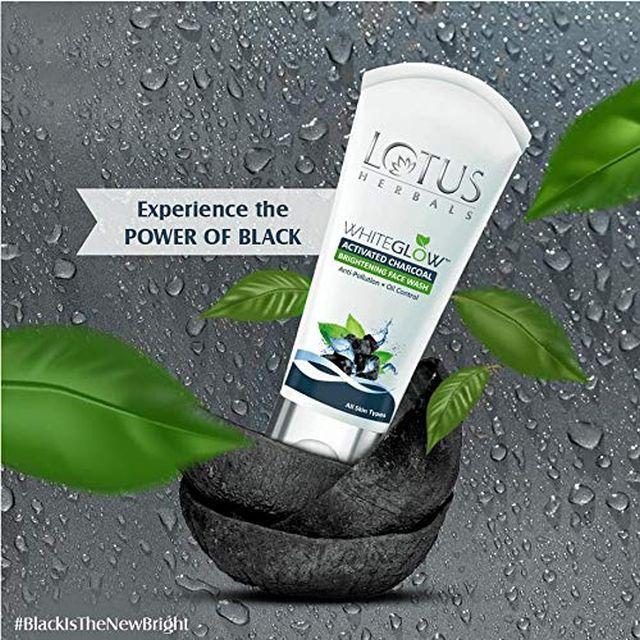 Lotus Herbals Whiteglow Activated Charcoal Brightening Face Wash