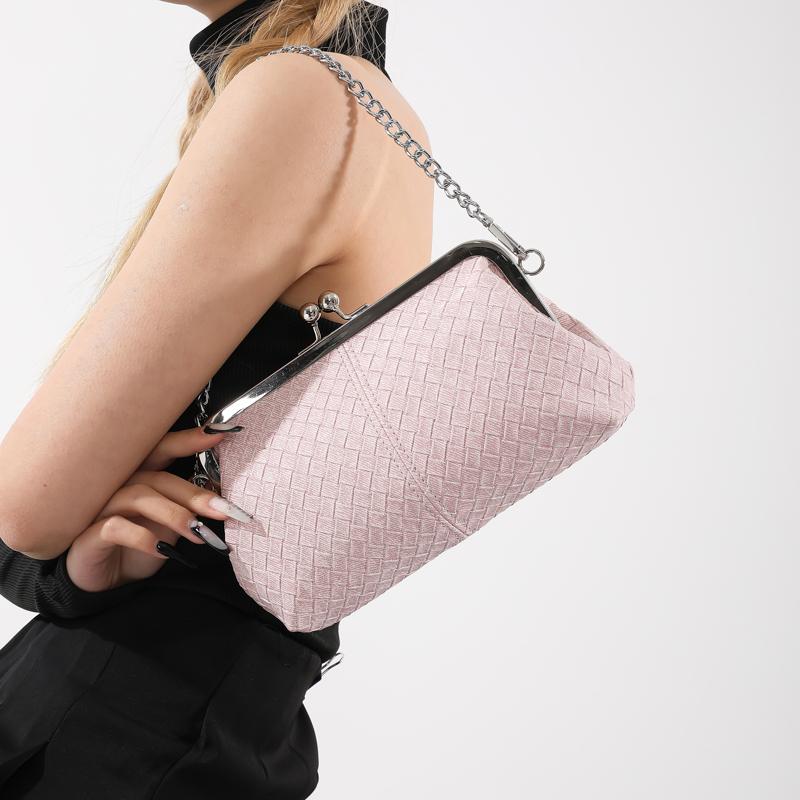 Knitting Thread Solid Hasp Evening Bag Fashion Versatile Shoulder Bags  New Fashion Hot Sale Chain Top-Handle Bags for Women