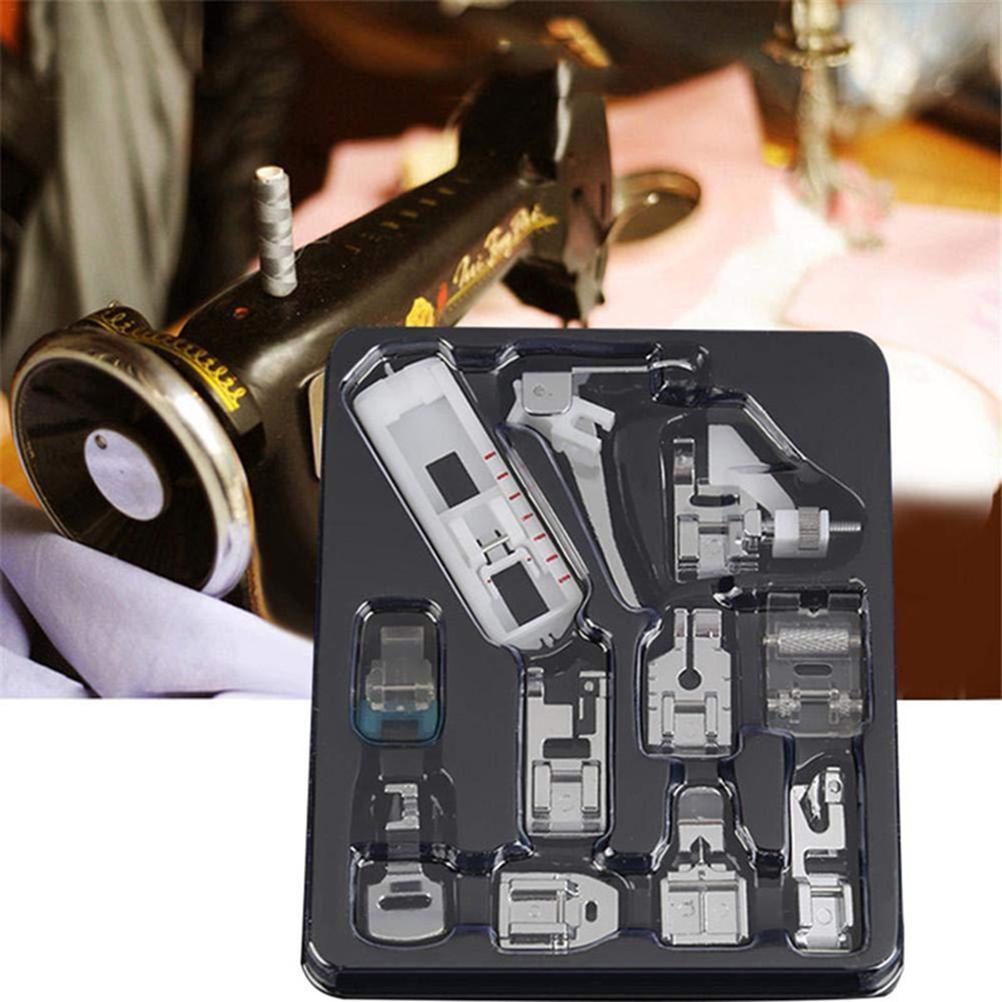 11pcs Sewing Machine Presser Feet Set Universal Low Shank Snap On Accessories Kit for Home Use
